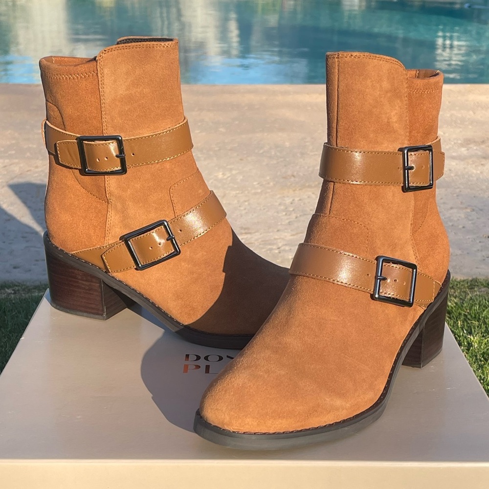 NEW Donald Pliner Leather & Suede Booties